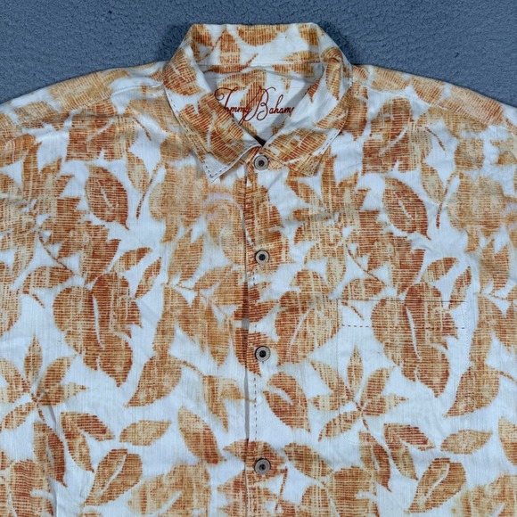 Tommy Bahama Other - Tommy Bahama Shirt Mens XL Orange Floral Hawaiian 100% Silk Casual‎ Preppy Loose